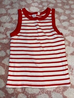 Red and White Striped Tank Top - Gap Kids (Sz 10)